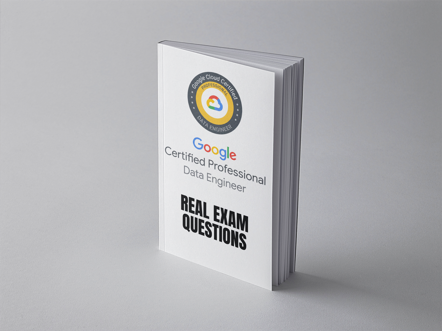 Google Professional Data Engineer exam questions PDF - standing book cover