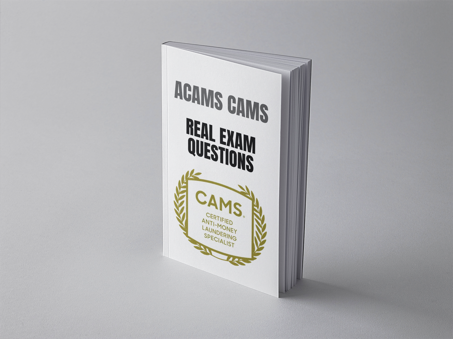 ACAMS CAMS exam questions PDF - standing book cover
