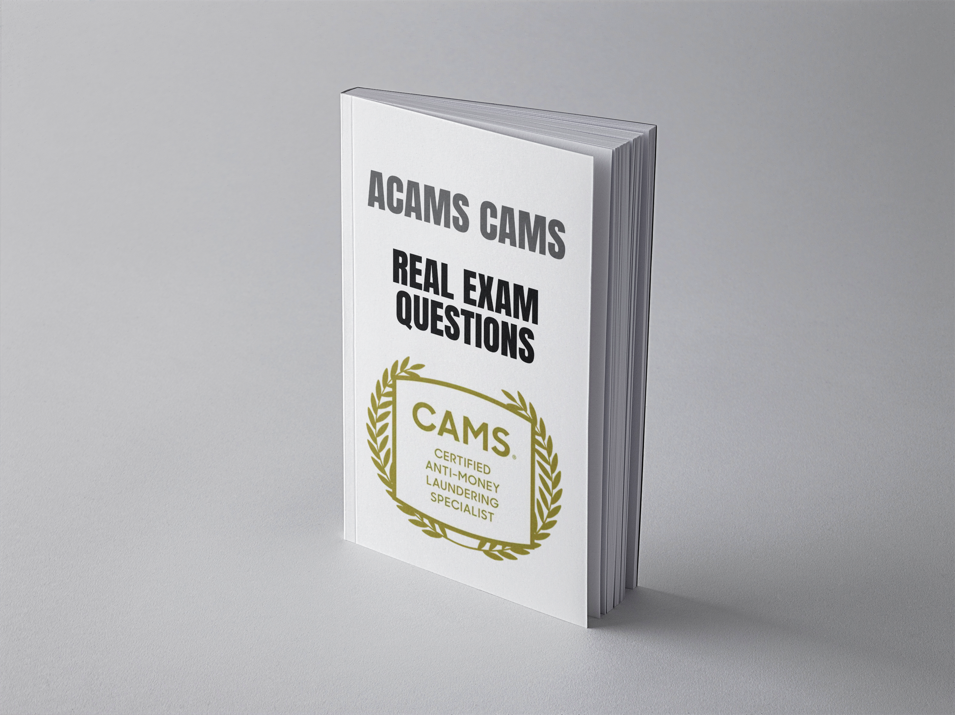 ACAMS CAMS exam questions PDF - standing book cover
