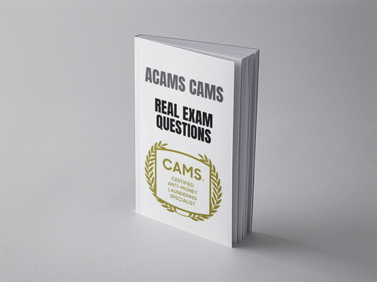 ACAMS CAMS exam questions PDF - standing book cover