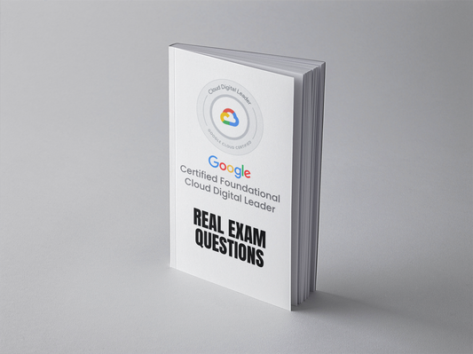 Google Cloud Digital Leader exam questions PDF - standing book cover