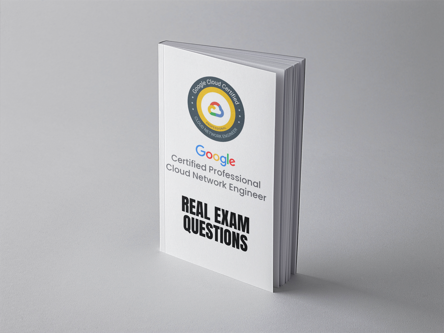 Google Professional Cloud Network Engineer exam questions PDF - standing book cover