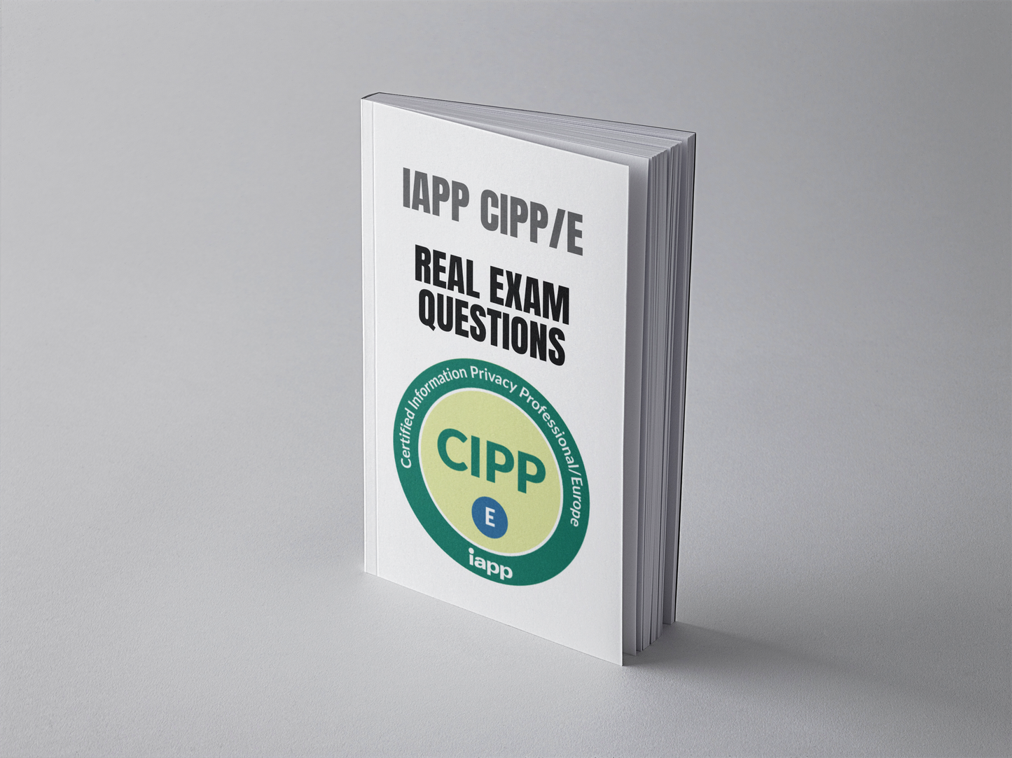 IAPP CIPP/E exam questions PDF - standing book cover