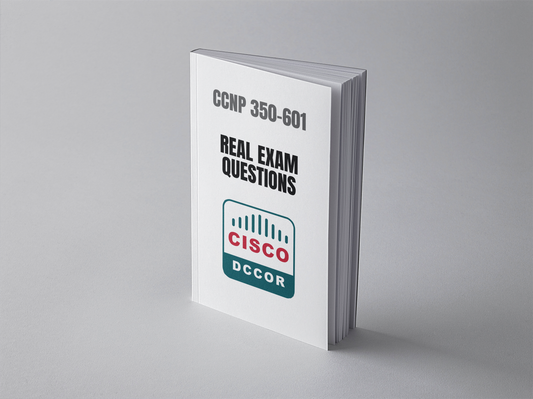 Cisco CCNP 350-601 DCCOR exam questions PDF - standing book cover