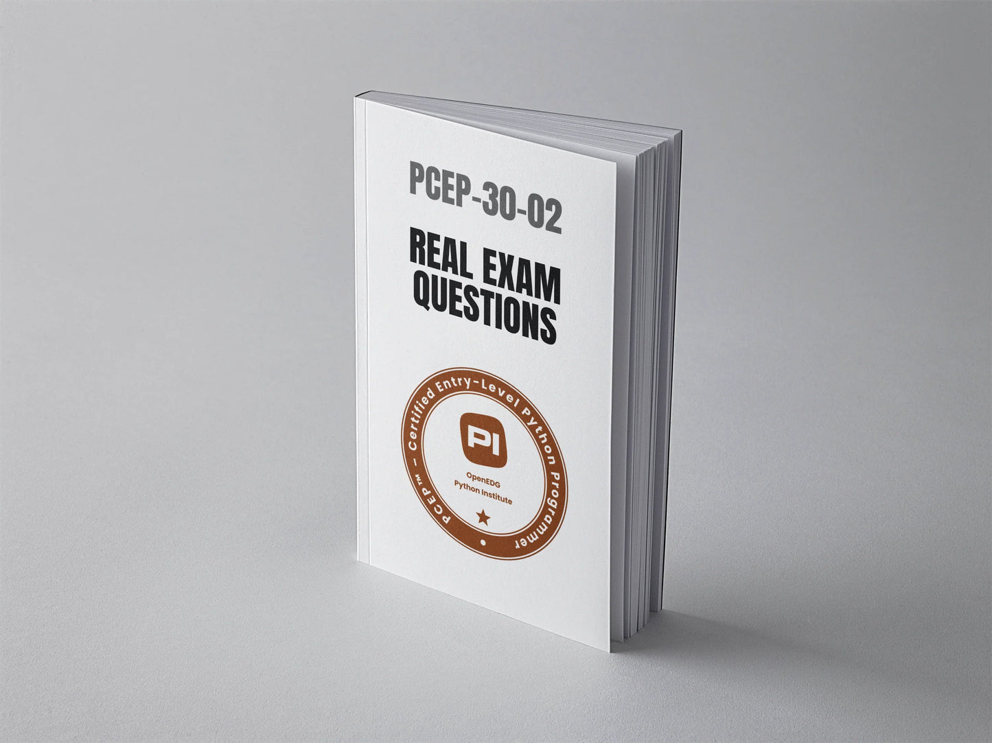 Python Institute PCEP 30-02 real exam questions book cover by Daily Debian, standing with a clean design and title text visible.