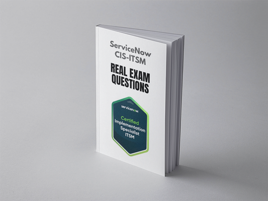 ServiceNow CIS-ITSM exam questions PDF - standing book cover