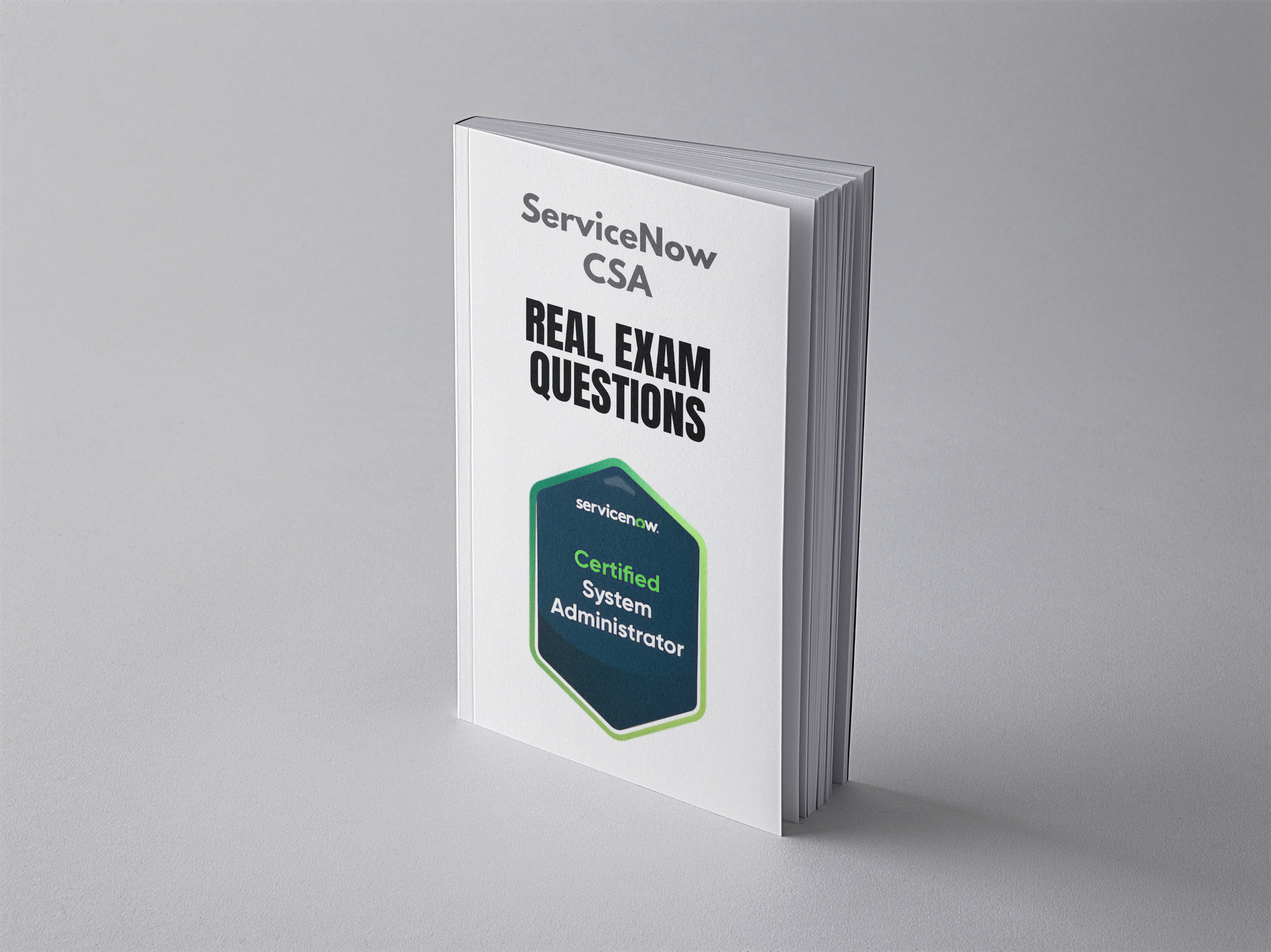 ServiceNow CSA exam questions PDF - standing book cover