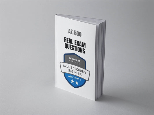 Microsoft AZ-500 exam questions for Azure security engineer role, provided by Daily Debian, displayed on the product image.
