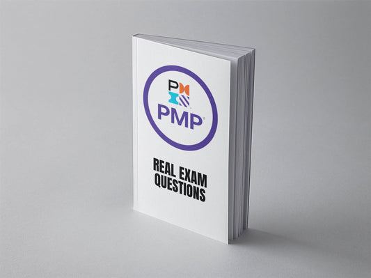 PMI PMP real exam questions booklet by Daily Debian, featuring sample questions and answers for exam preparation.